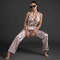 V Neck Long Jumpsuit