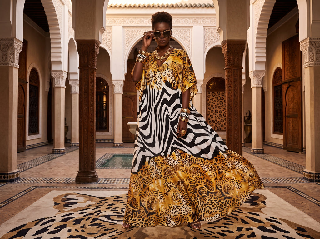 Gold Zebra Kaftan