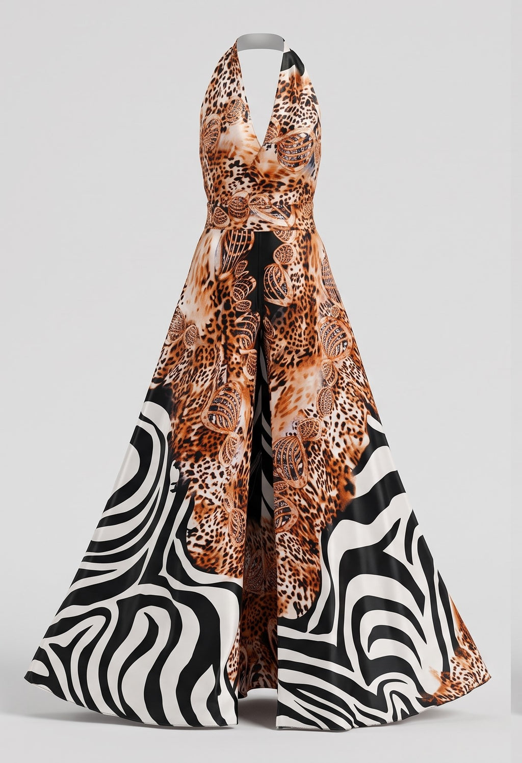 Bronze Zebra Marylin Dress