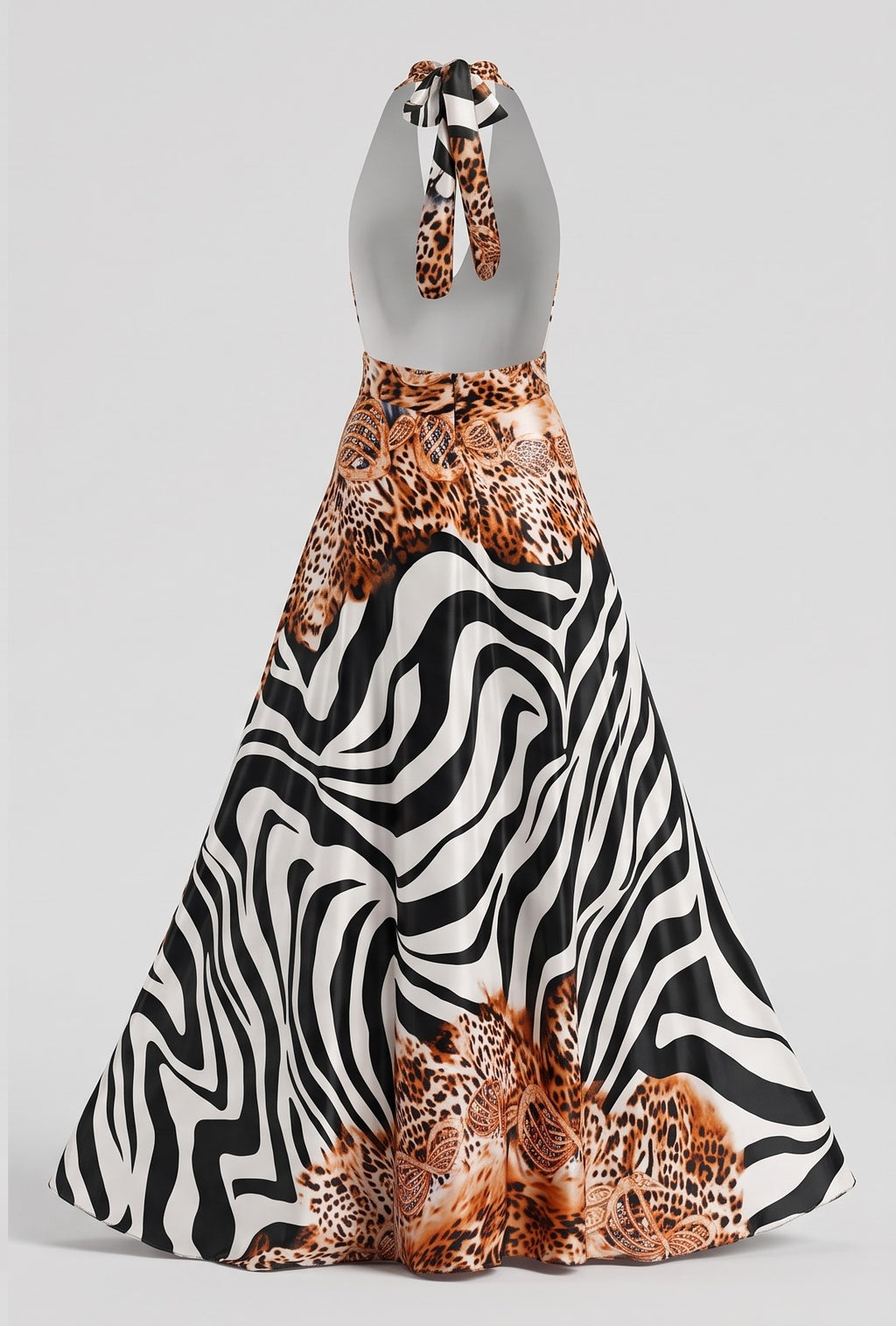Bronze Zebra Marylin Dress