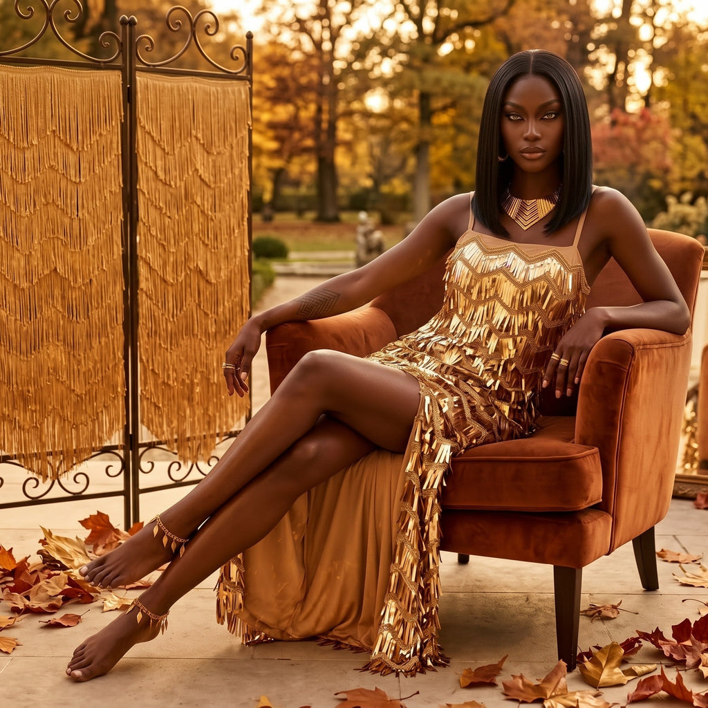 Gold Drop Dress
