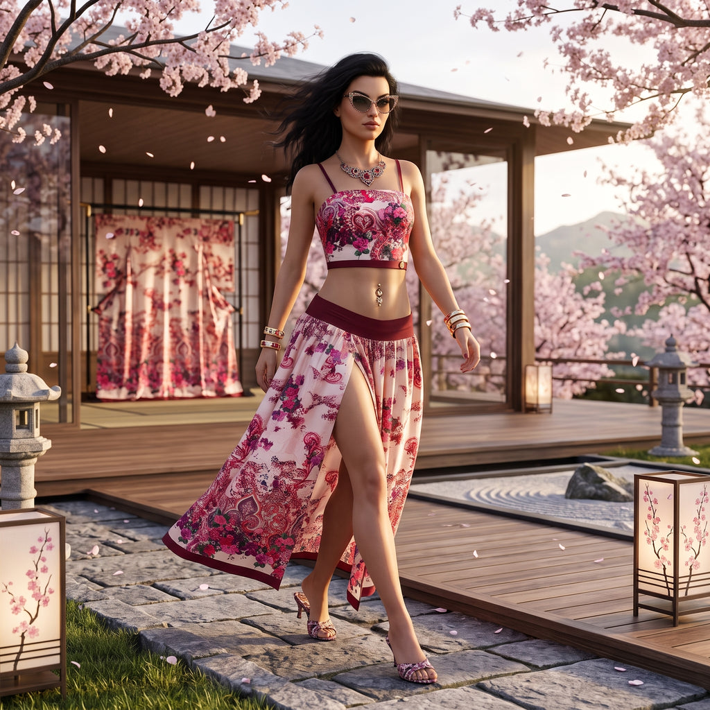 Red Garden Boho Outfit
