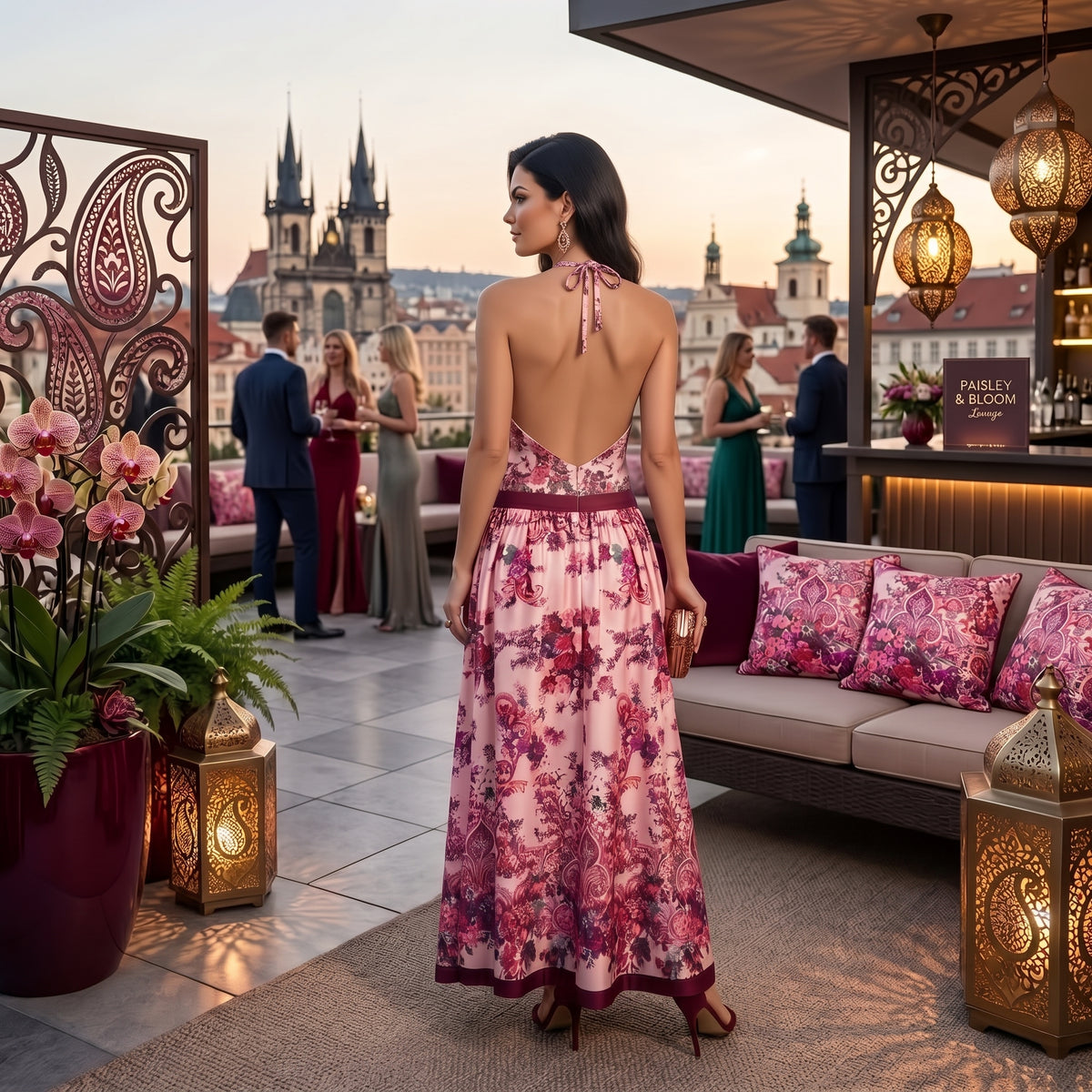 Red Garden Boho Outfit