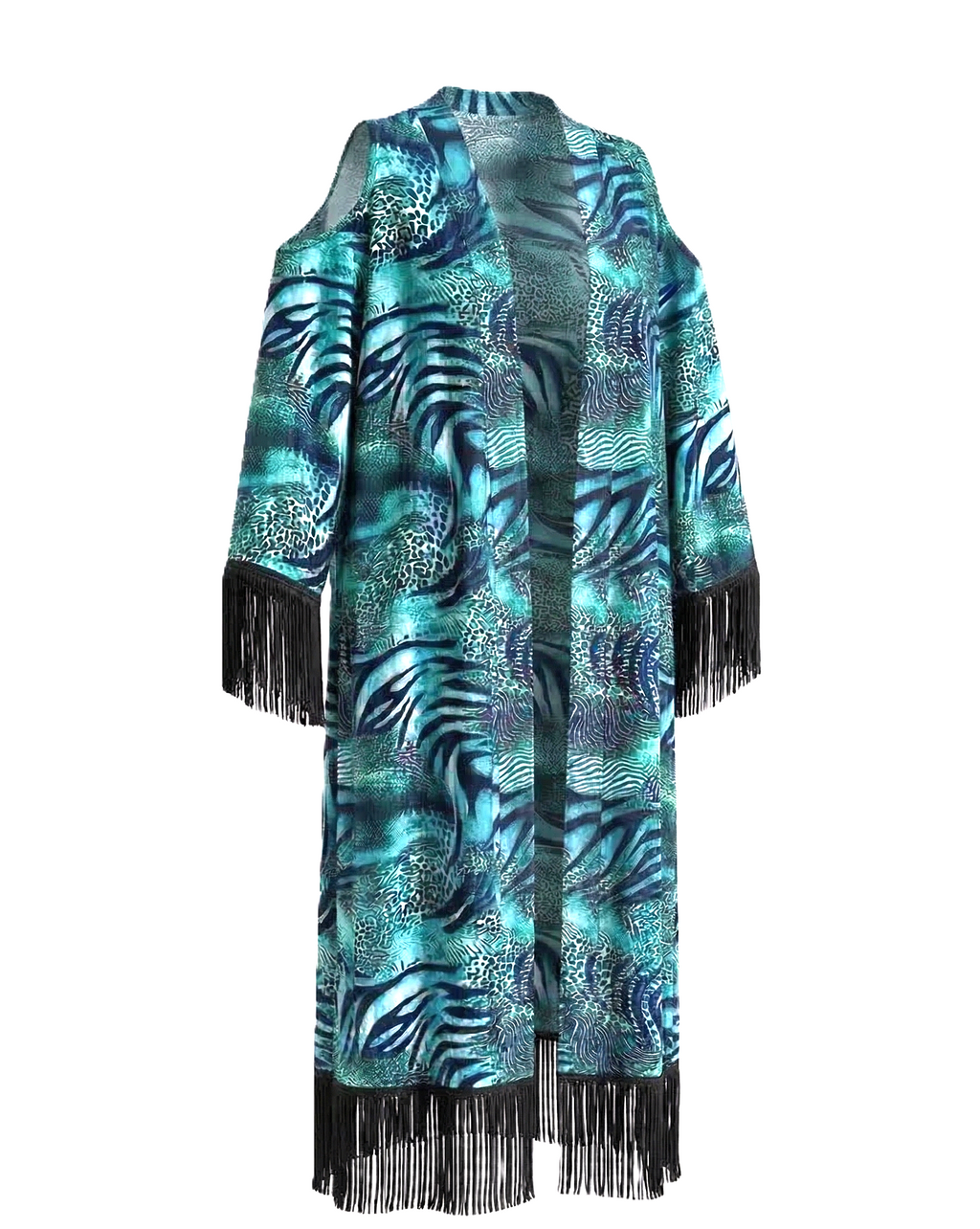 Tiger Long Kimono beach