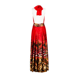 Abito Red Leopard