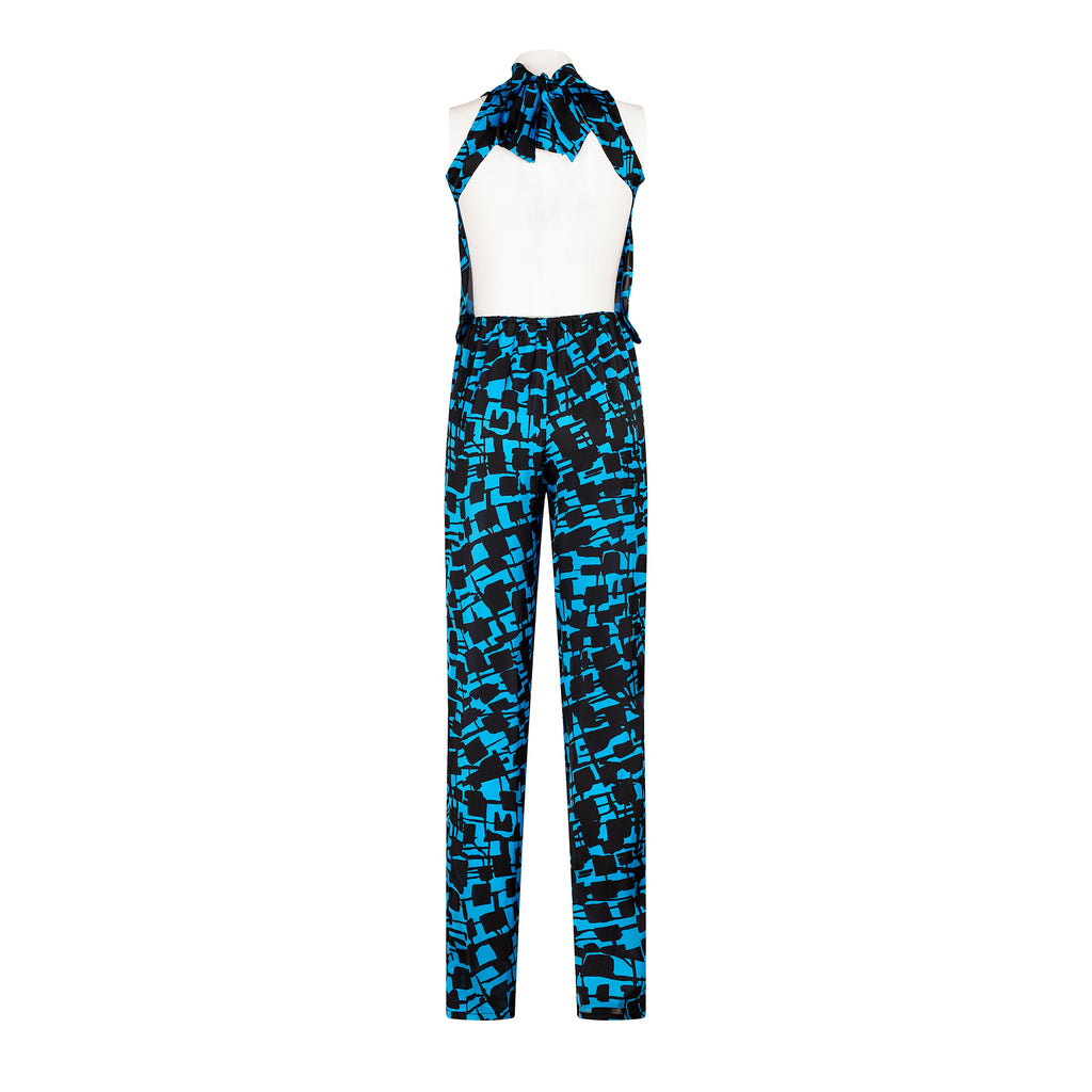 Jumpsuit Lungo Blu Ottico