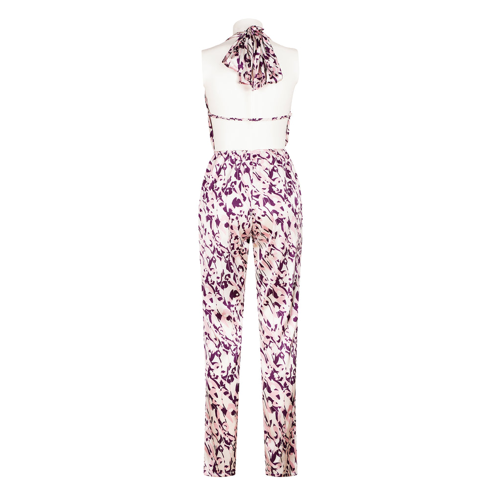 Jumpsuit lungo a V
