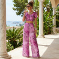 Pink Leopard Chiffon Outfit