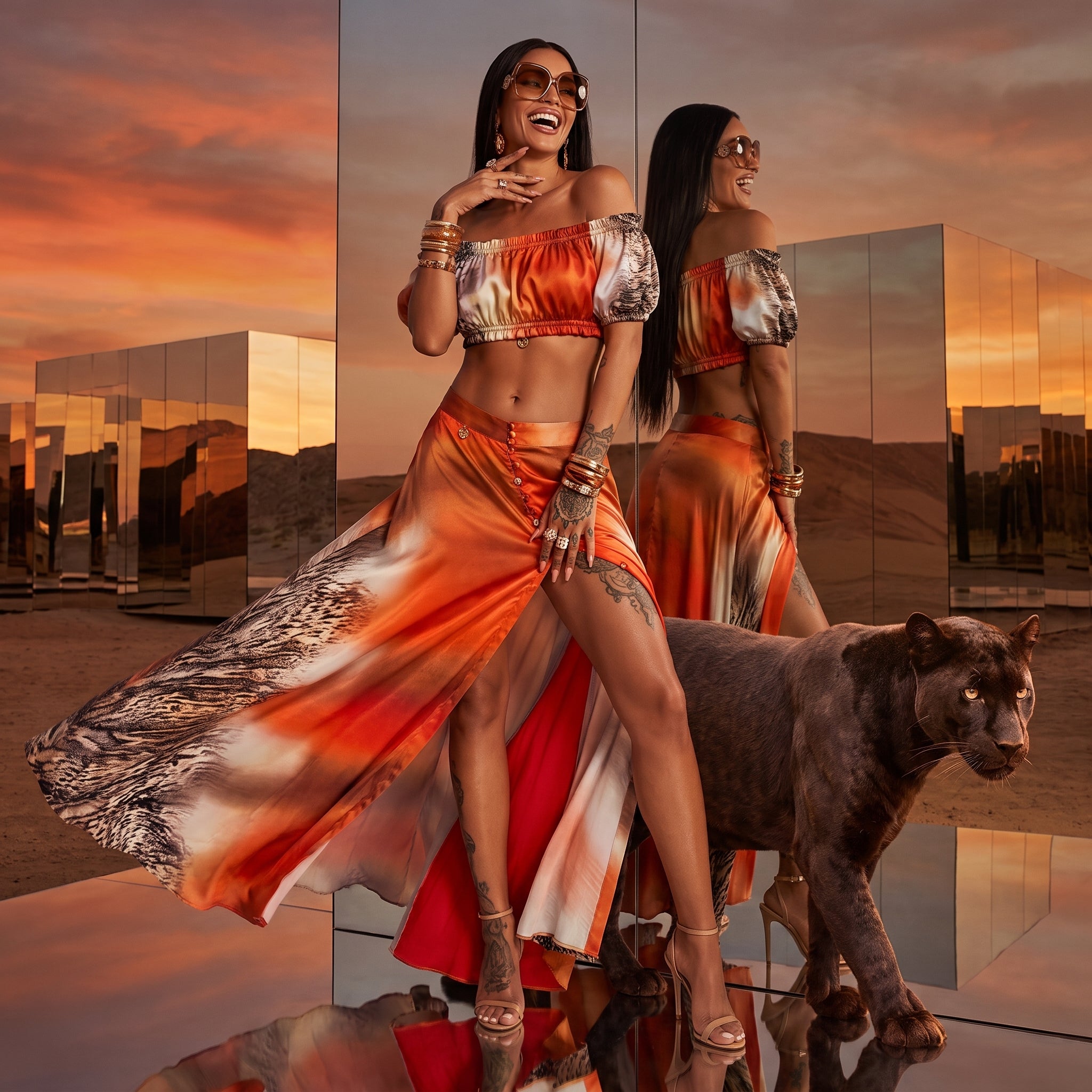 Python Pareo Skirt Outfit
