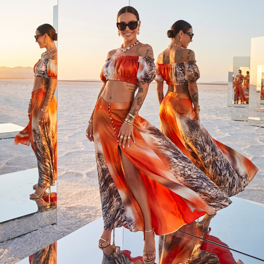 Python Pareo Skirt Outfit