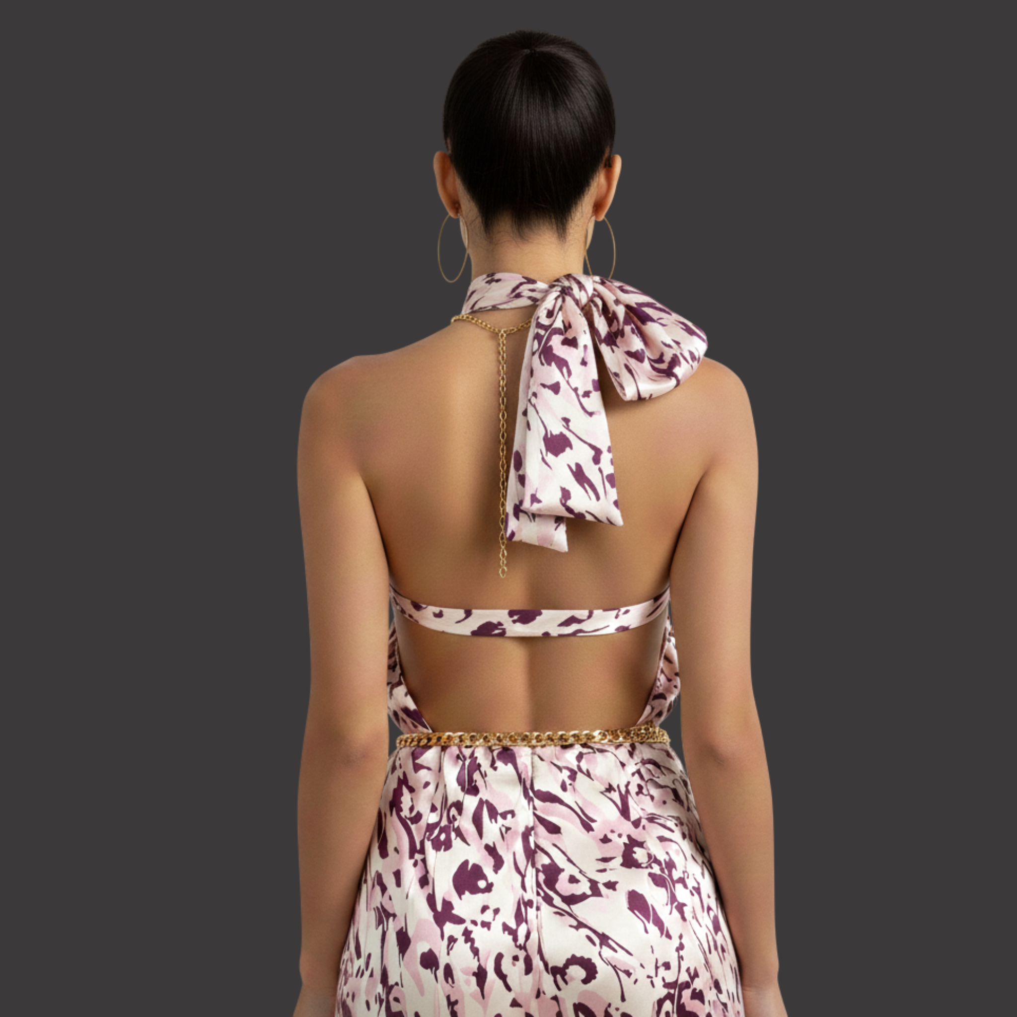 Jumpsuit lungo a V