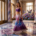 Purple Spring Boho Skirt