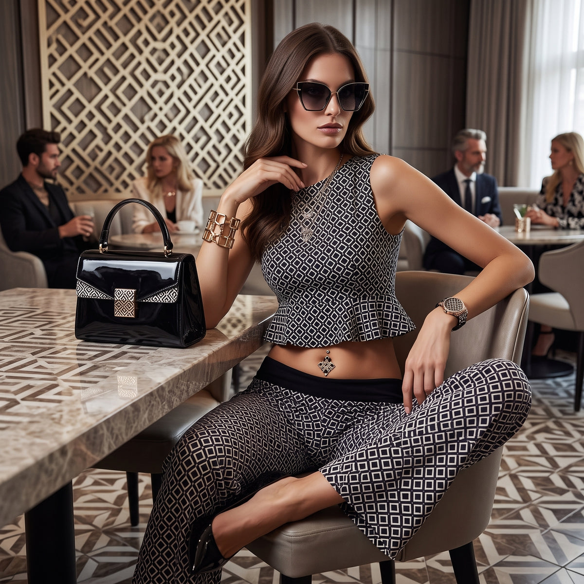 Optical Black&White Outfit