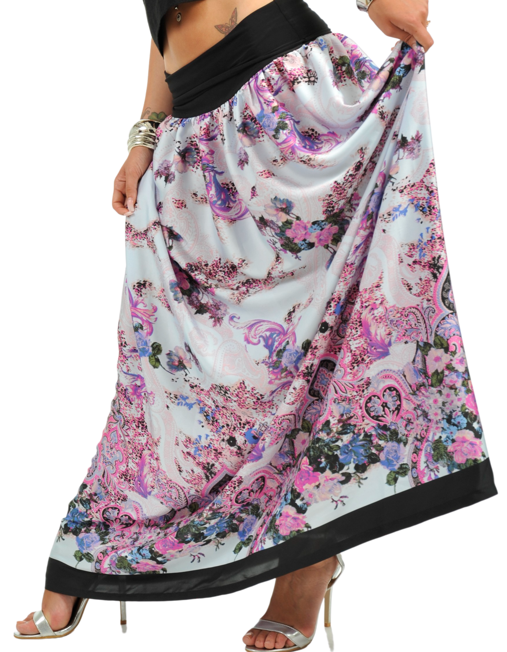 Pink Garden Boho Chic Skirt - Scalzi&Pareati