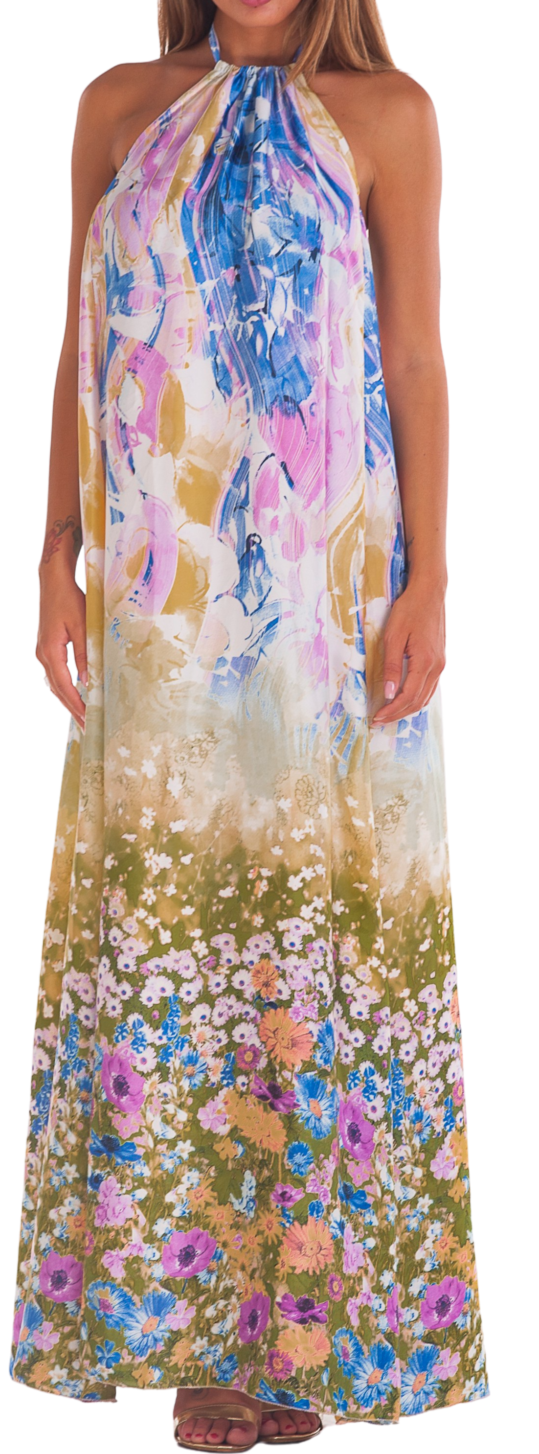 Yellow Floral Dress - Scalzi&Pareati