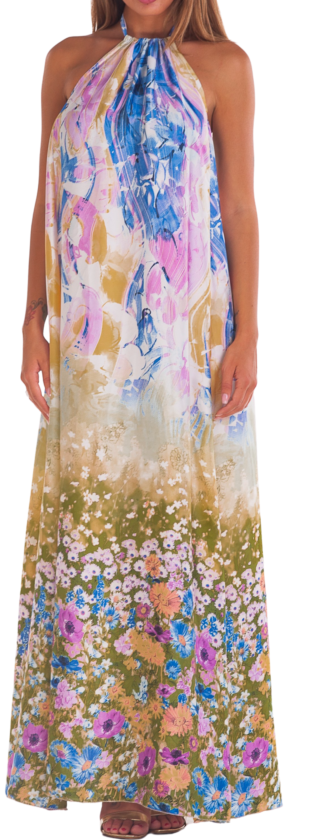 Yellow Floral Dress - Scalzi&Pareati