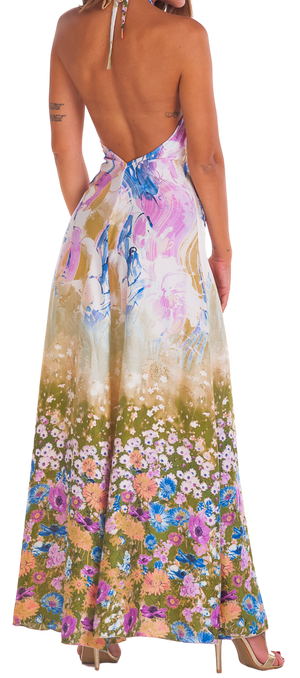 Yellow Floral Dress - Scalzi&Pareati