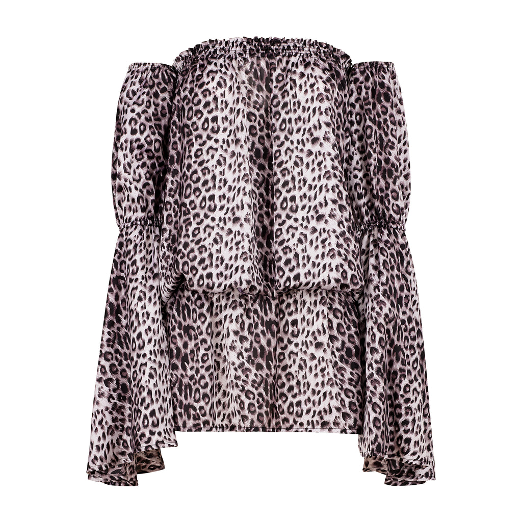 Miniabito Leopardo Argento