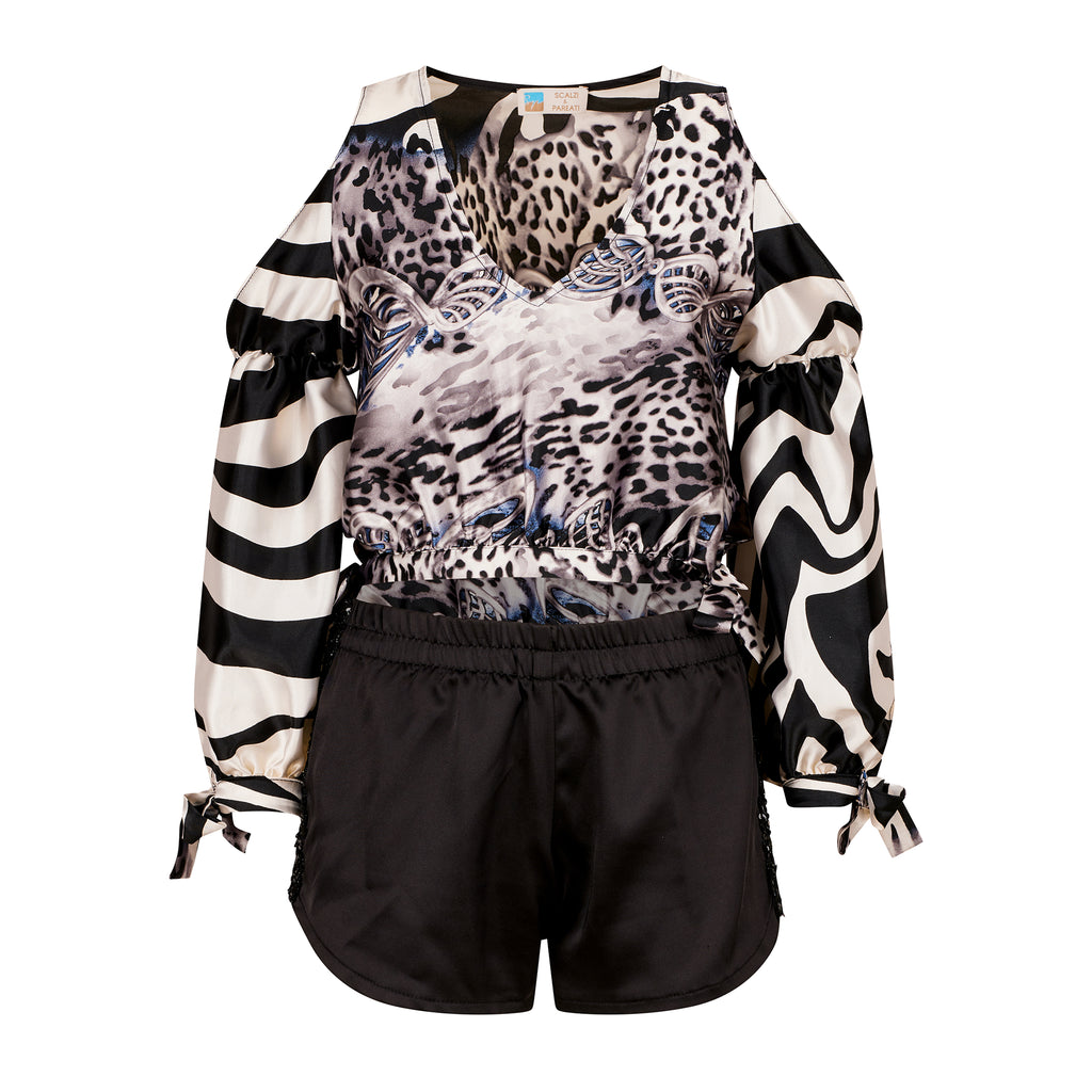 Outfit zebra argento