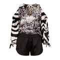 Outfit zebra argento