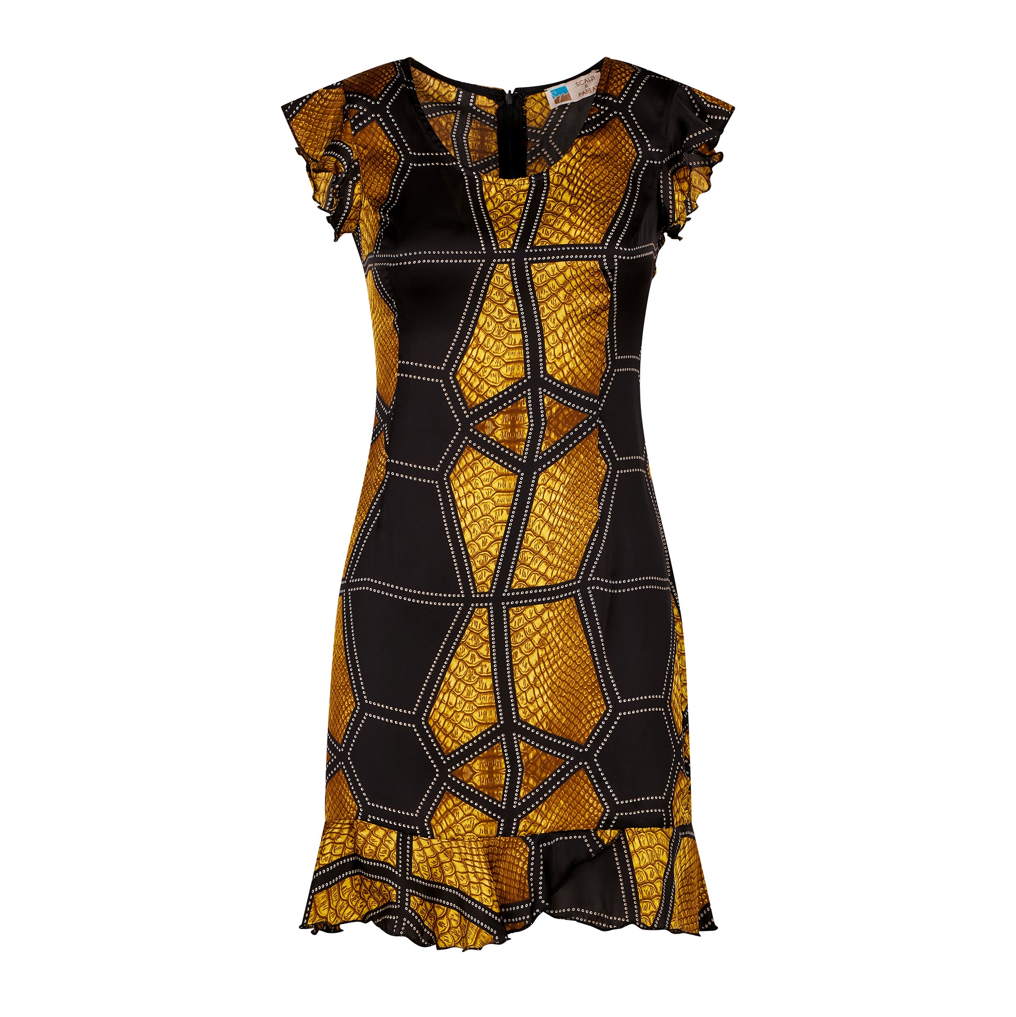 Minidress nero e oro