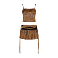 Outfit minigonna leopardata