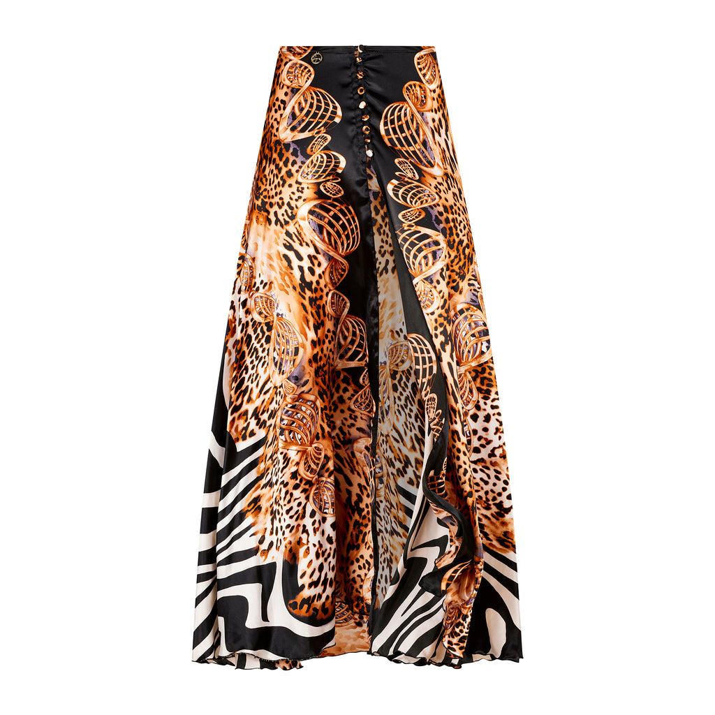Bronze Zebra Pareo Skirt