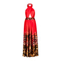 Abito leopardato rosso
